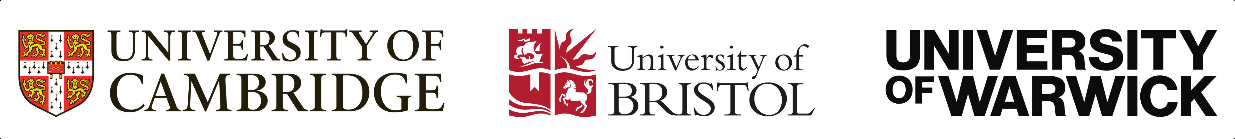 Logos of the various academic institutions with which C.D.W. is (or has been) associated.
